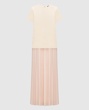 Fabiana Filippi Double-layered dress with wool and silk ABD276F643M113