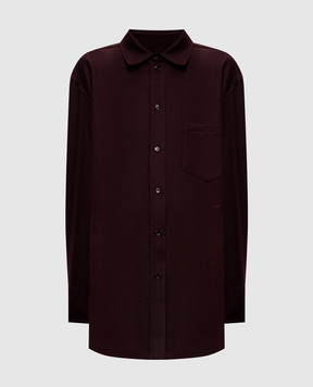 Victoria Beckham Burgundy wool shirt 1326WSH007515A