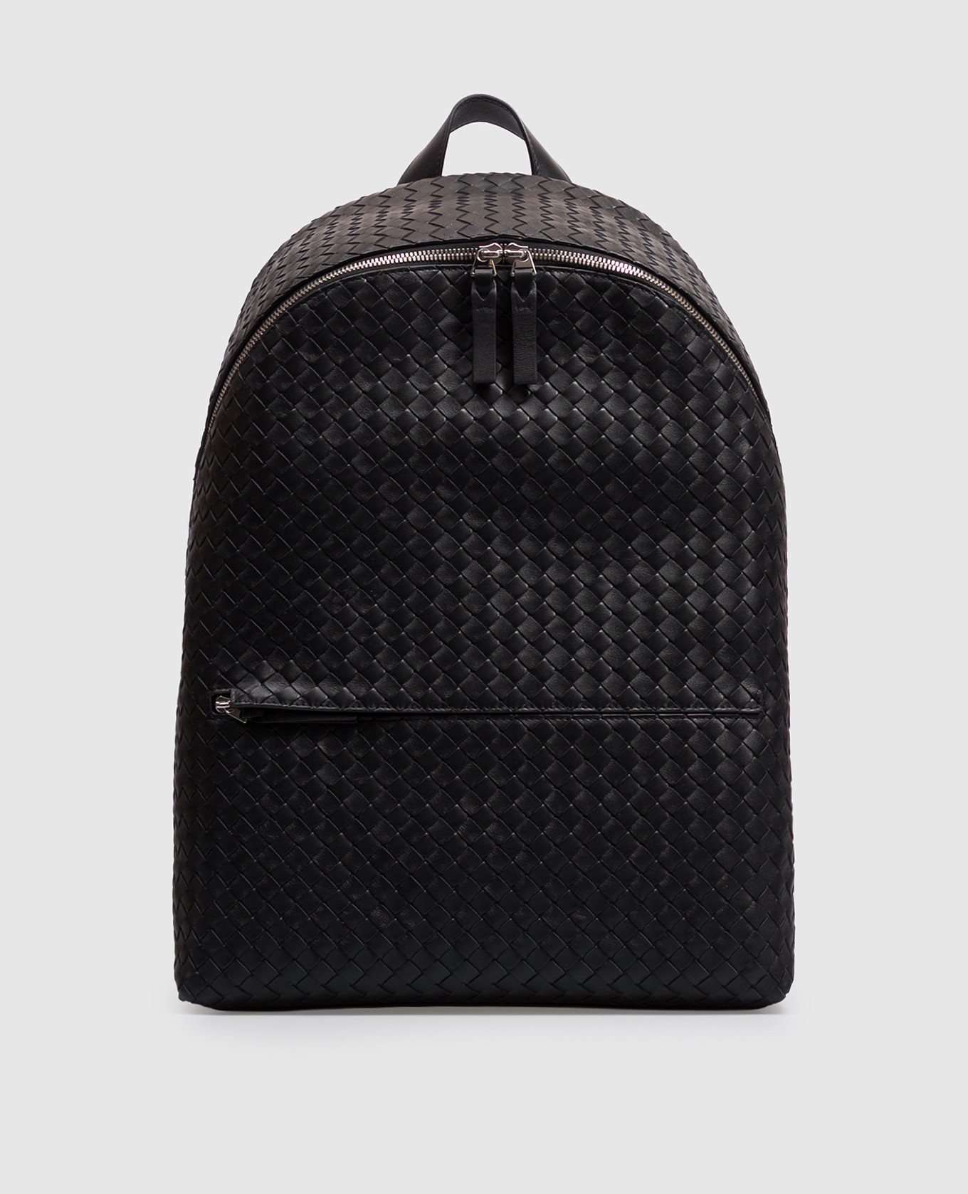 Black Intrecciato leather backpack