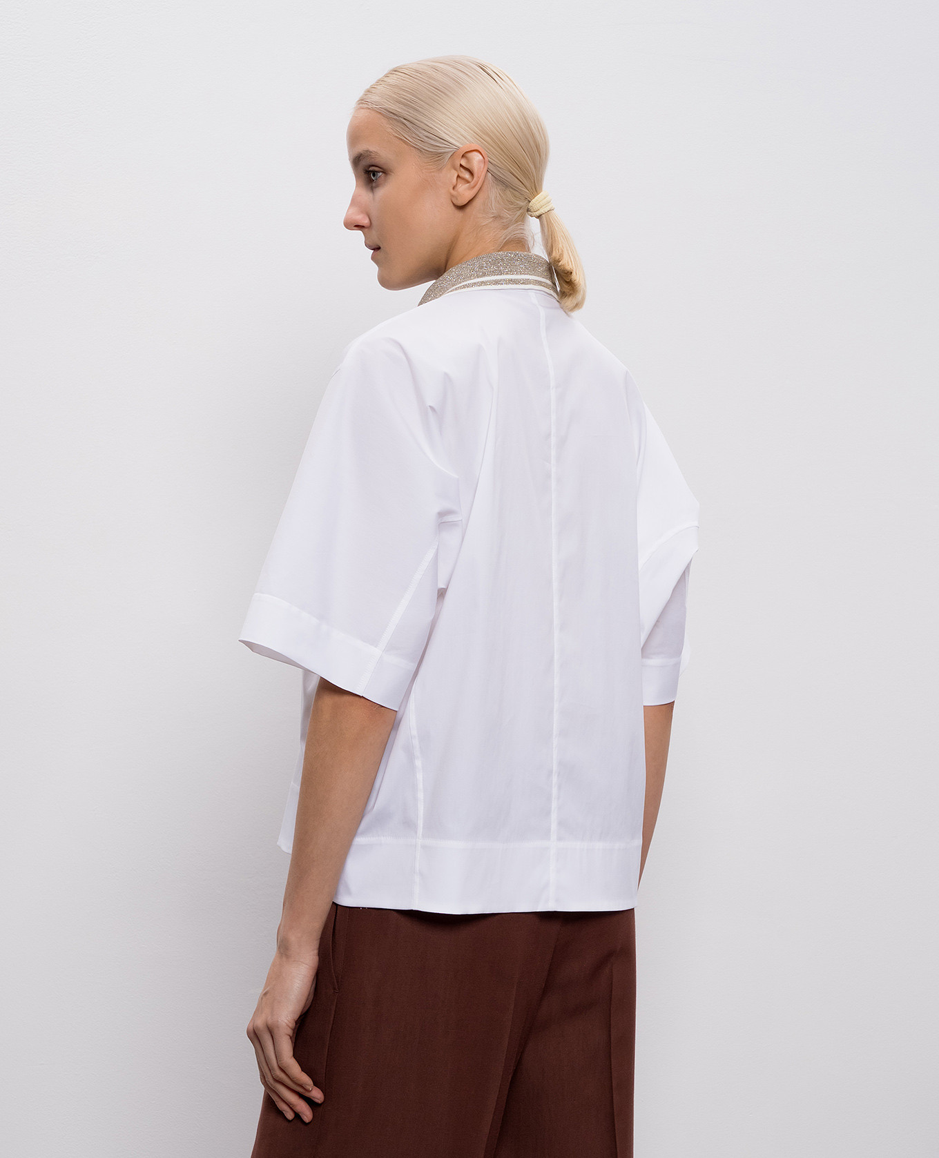 White shirt with lurex Brunello Cucinelli 4