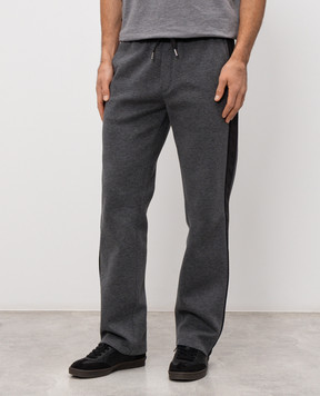 Dolce&Gabbana Grey striped sweatpants GP1P9THUML9