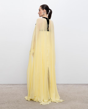 Richard Quinn Yellow silk dress RQSS2616