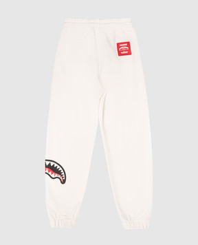 Sprayground Shark Kids White Joggers SPY1389EIVO