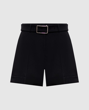 Max Mara Sportmax GHIERA black wool shorts SPXGHIERA