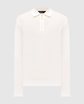 Stefano Ricci White silk polo shirt with logo K616215P30F26101