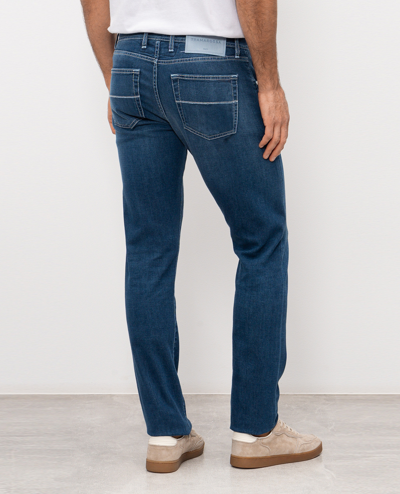 Michelangelo blue jeans with logo Tramarossa 4