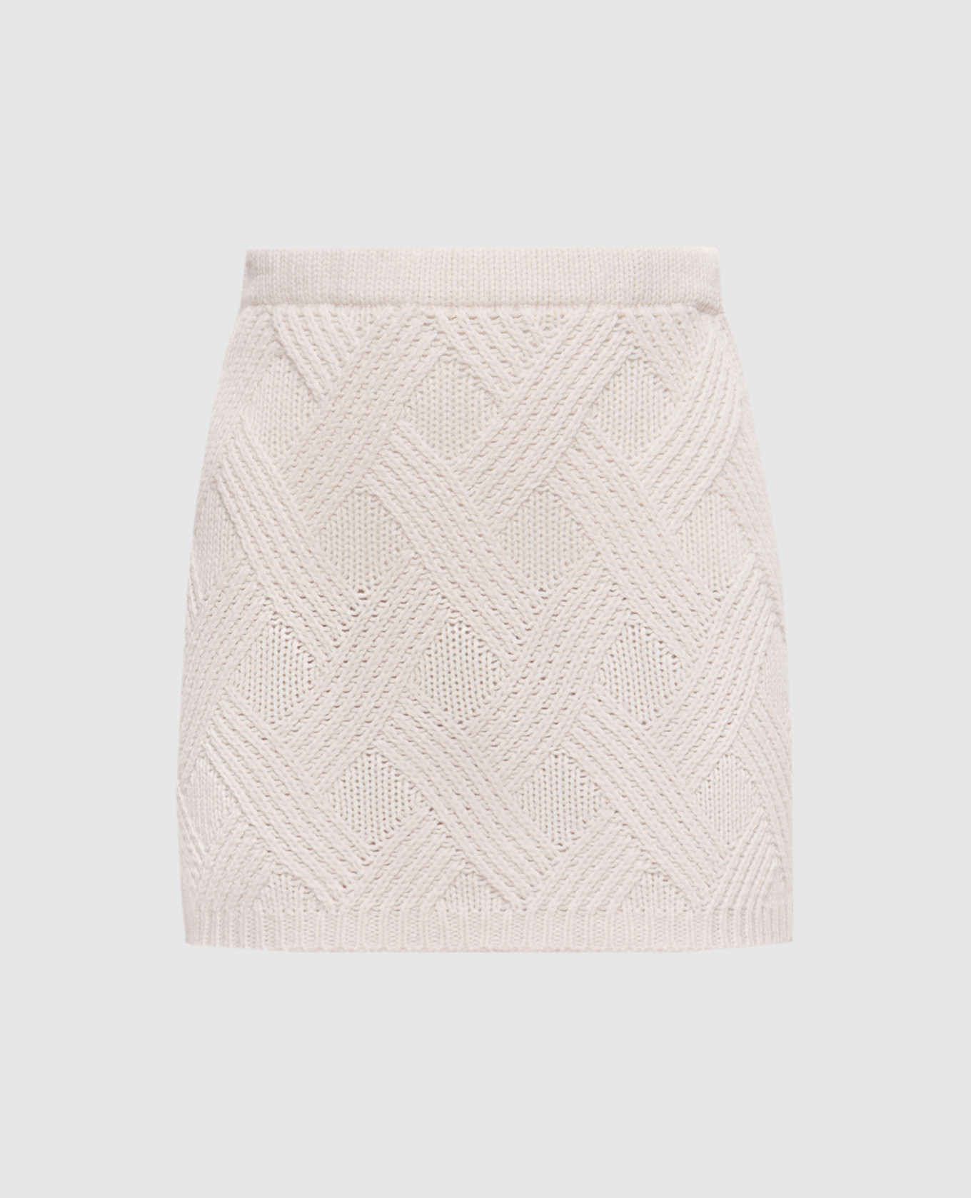 Ivory patterned skirt