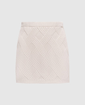 Twinset Ivory patterned skirt 262TT3352