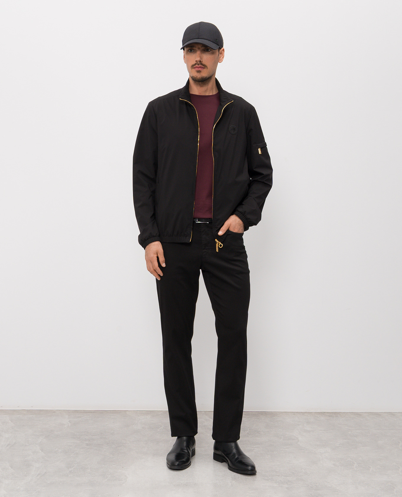 

Black jacket with emblem patch Stefano Ricci