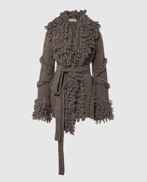 The Attico Brown wool cardigan 261WCB00131KWW009AA