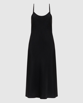 Victoria Beckham Black silk midi dress 1126WDR007501B