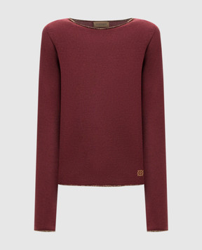 Momoni Stiga burgundy wool jumper MOKN01970MO