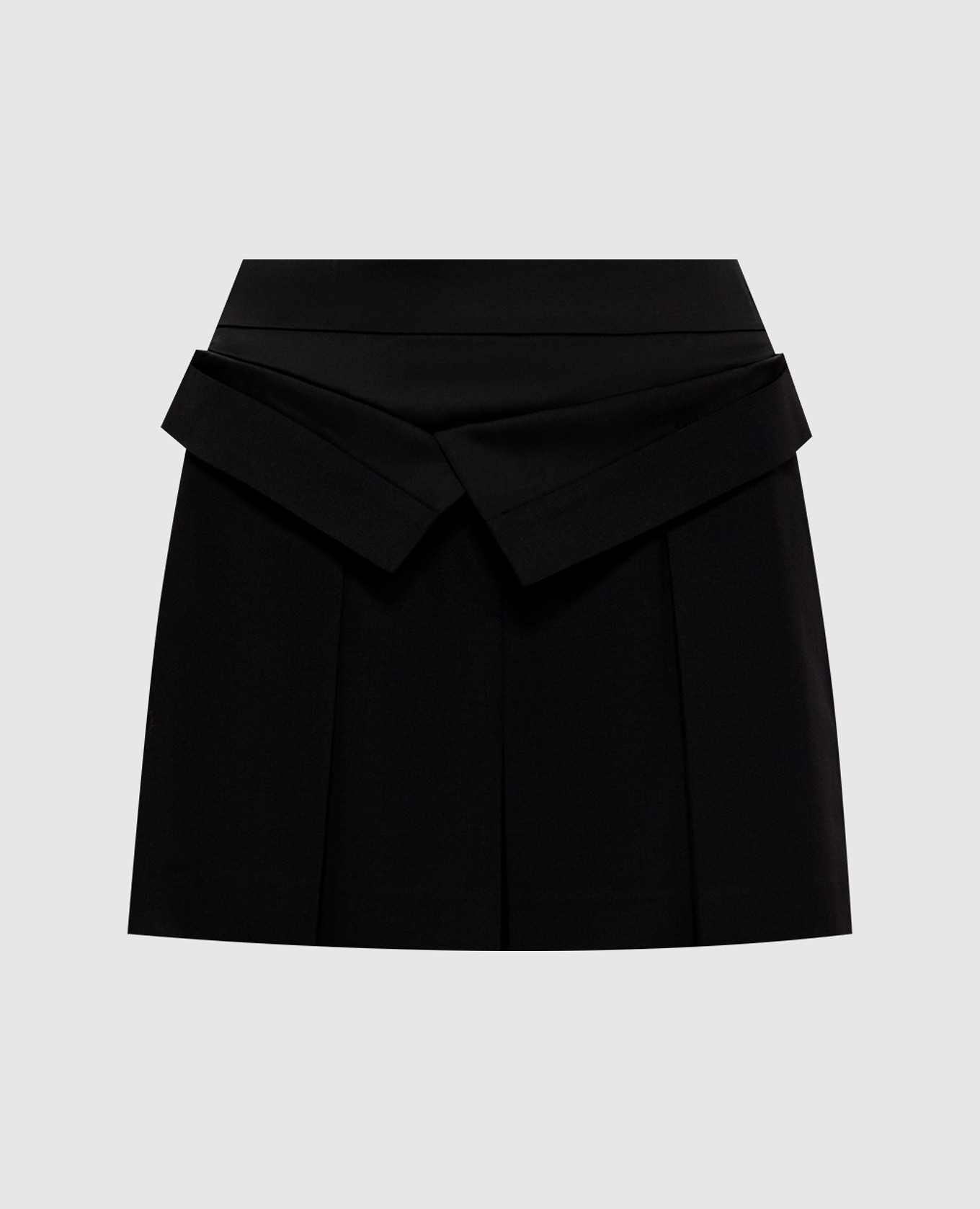 Black shorts-skirt with wool Juun.j