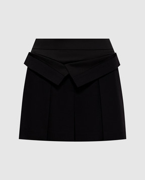 Juun.j Black shorts-skirt with wool JW6725W025