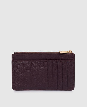 Dolce&Gabbana Purple Dauphine leather cardholder BI1261A1001