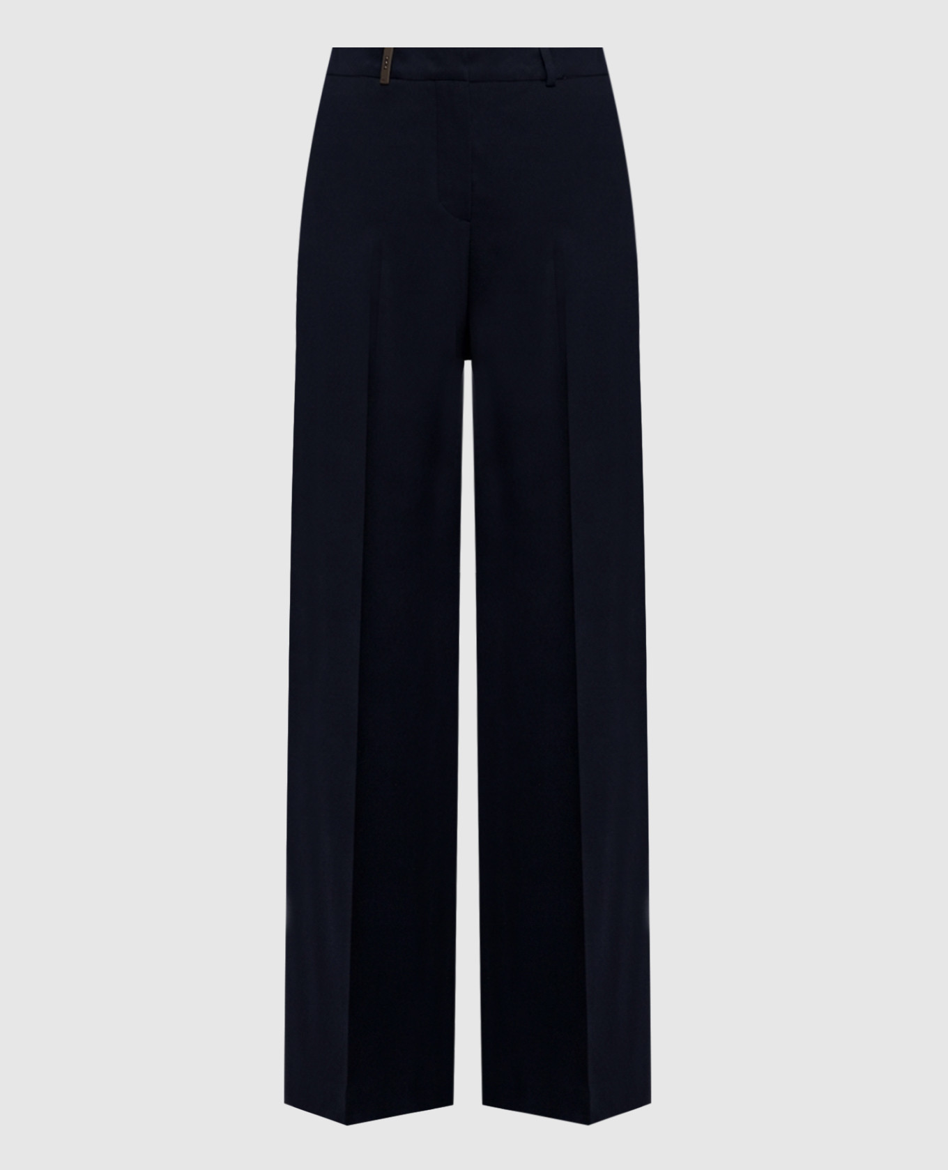 Navy wool and cashmere pants