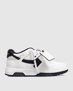 Off-White Out Of Office white leather sneakers with logo print W259C9L018