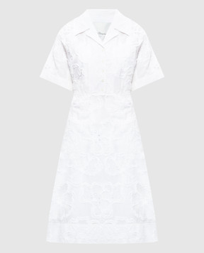 3.1 Phillip Lim White shirt dress with floral pattern S26291083TFE