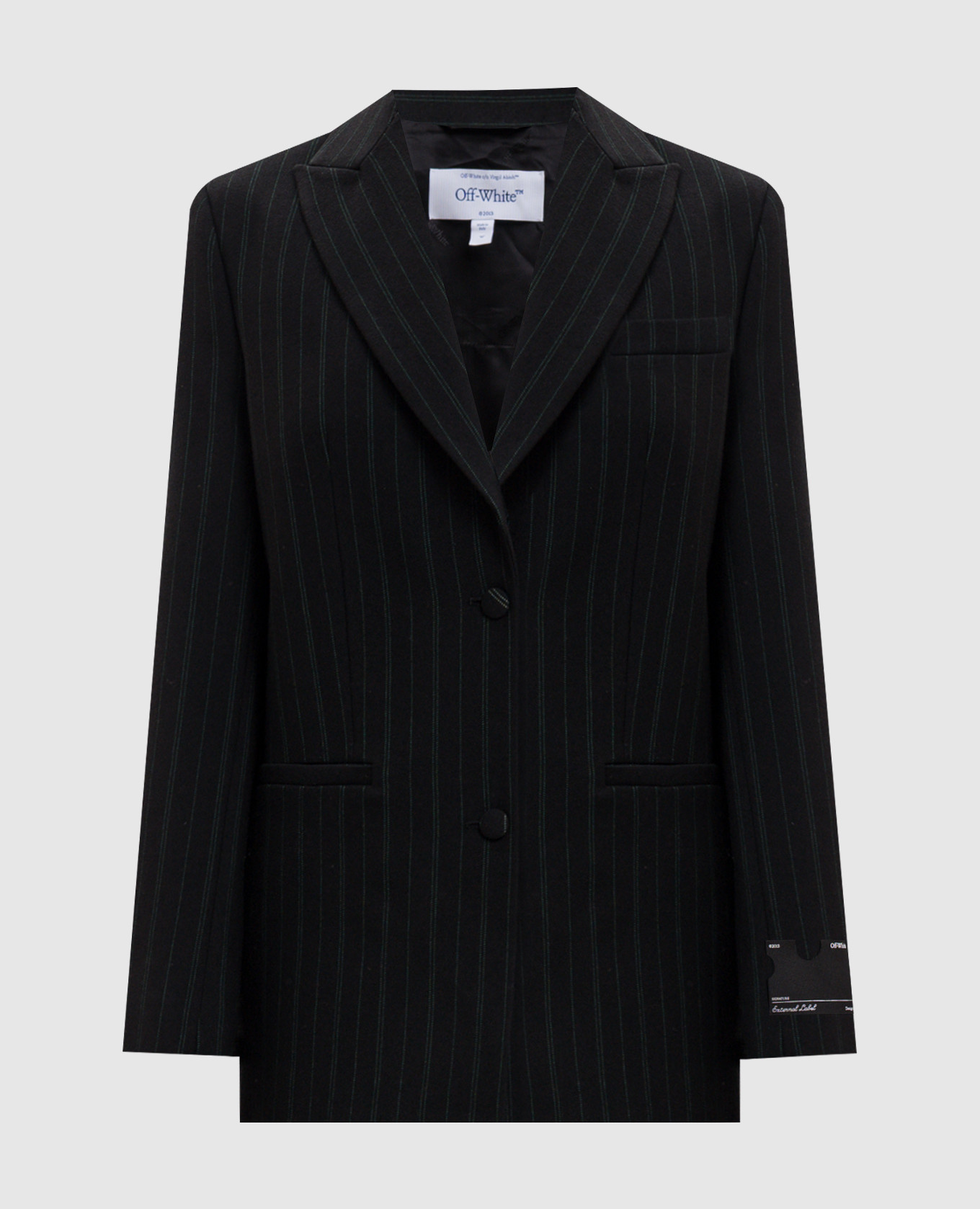 Black striped wool jacket