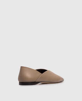 Max Mara Brown leather ballet flats AOCA MXAOCA