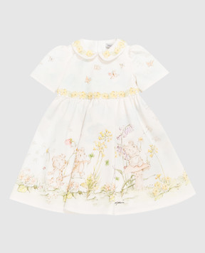 Dolce&Gabbana Children's ivory print dress L24DU9G7P9D