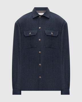 Brunello Cucinelli Blue wool shirt MY6660721