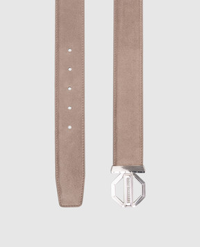 Stefano Ricci Beige suede belt with logo N381SDC554P