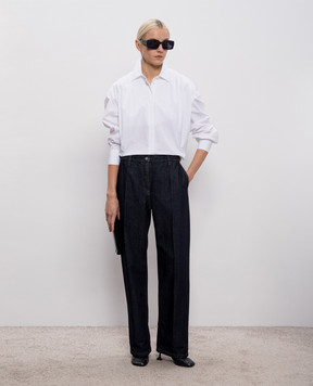Jil Sander White shirt with drapery J02DL0281J45001