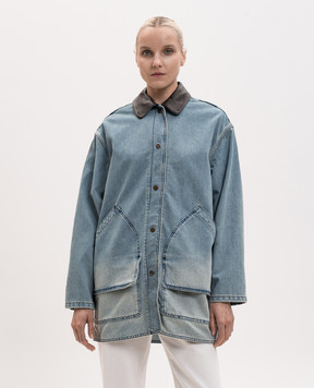 Woolrich Barn blue denim jacket CFWWOU2178FRUT5413