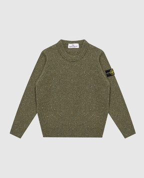 Stone Island Children's green sweater with wool L2S165100005S0M1968