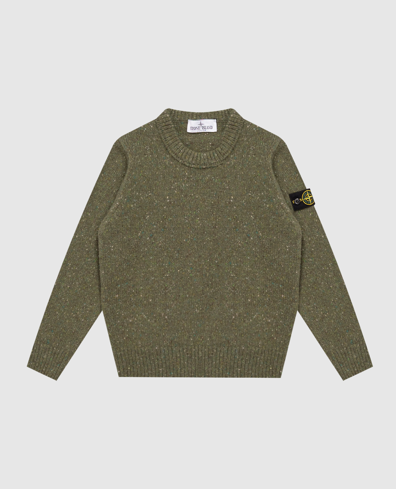 Children's green sweater with wool
