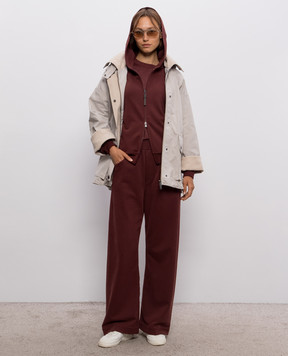 Brunello Cucinelli Burgundy sweatpants MP05NHF499