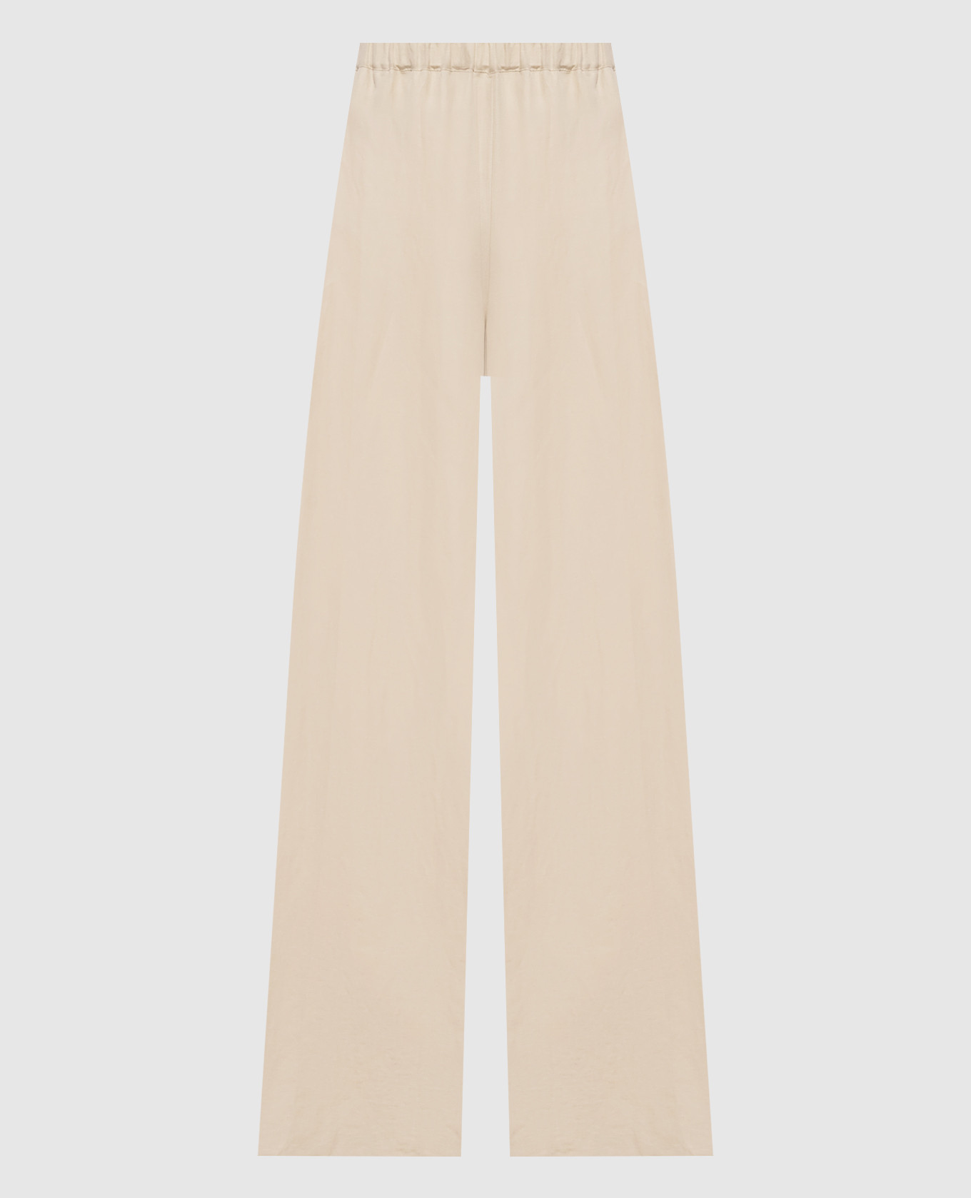 Beige linen and silk palazzos MORO