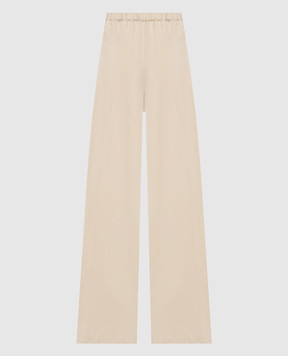 Max Mara Beige linen and silk palazzos MORO MXMORO