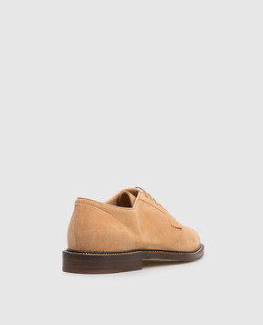 Brunello Cucinelli Brown suede derby shoes MZUPAIT654