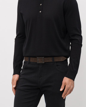 Orciani Reversible nubuck belt with logo U08364CNBD