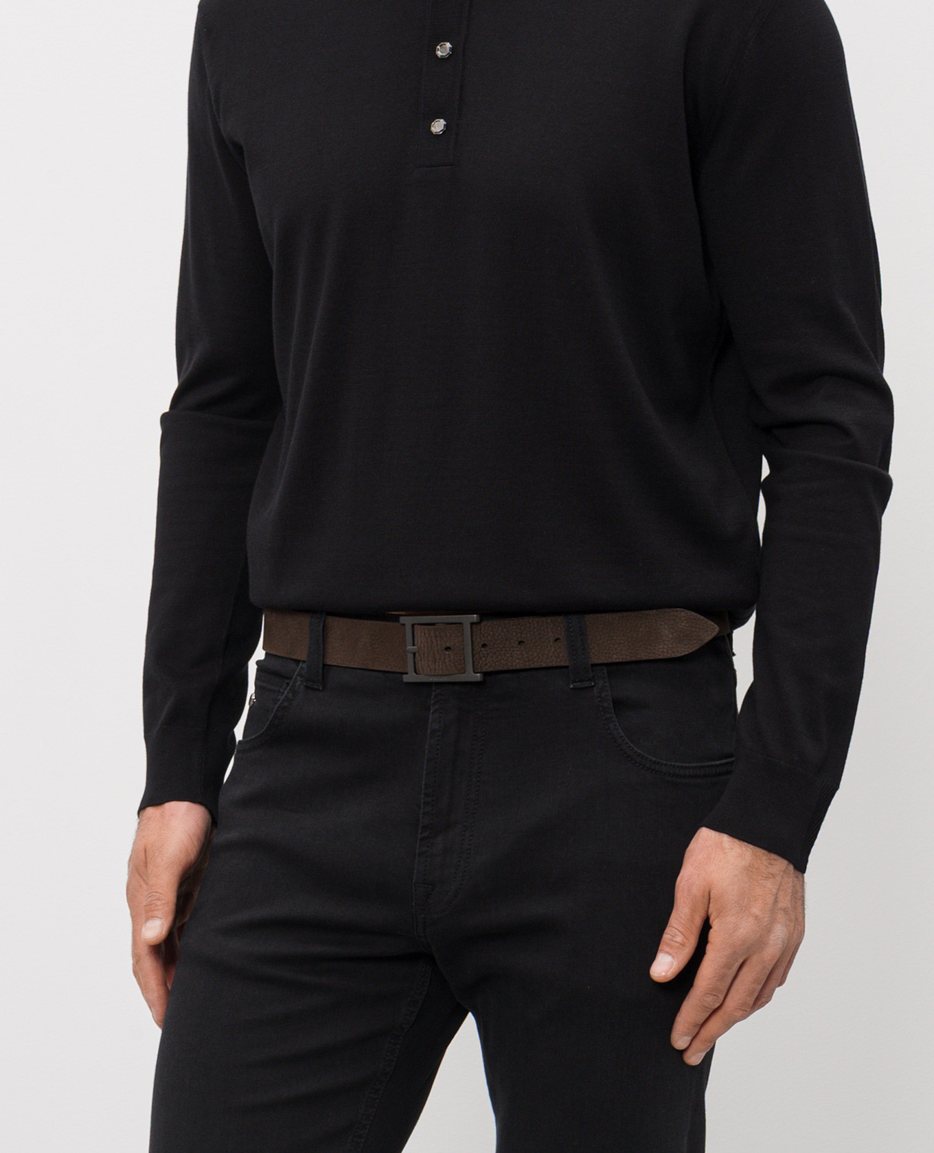 

Reversible nubuck belt with logo Orciani, Brown
