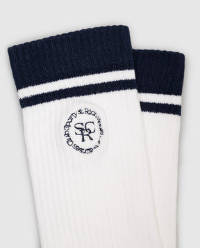 Sporty & Rich White socks with embroidery AC02785305WH50