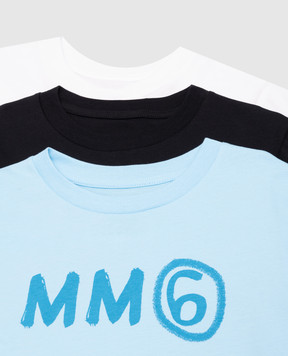 Maison Margiela MM6 Children's set of T-shirts with logo print M61016MM04I