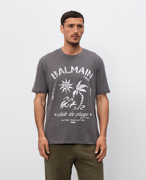 Balmain Balmain Plage grey T-shirt GH0EG000GF58