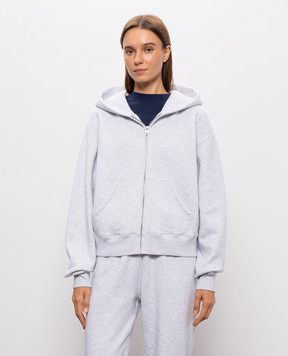 Sporty & Rich Grey insulated melange sports jacket with logo embroidery ST10284300GY03w