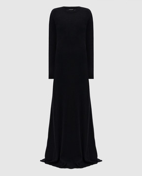 Ann Demeulemeester Eva Black Cashmere Open Back Maxi Dress B0010259FA049