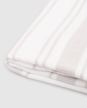 L'appartement White towel with tassels ONESIDEHANDTOWEL