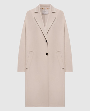 Agnona Beige cashmere coat TL1202AD7036