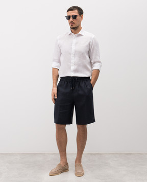 Peserico White straight-cut linen shirt R56042D00152