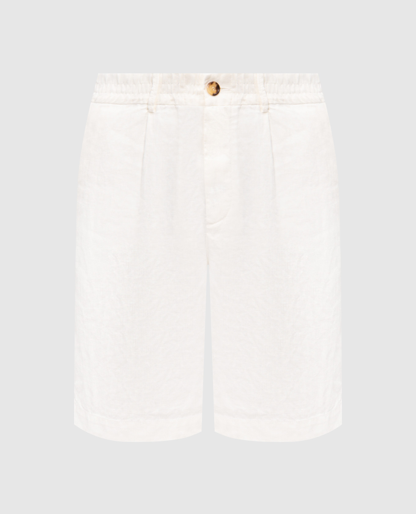 Ivory linen shorts