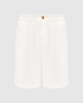 Brunello Cucinelli Ivory linen shorts M243DU0065