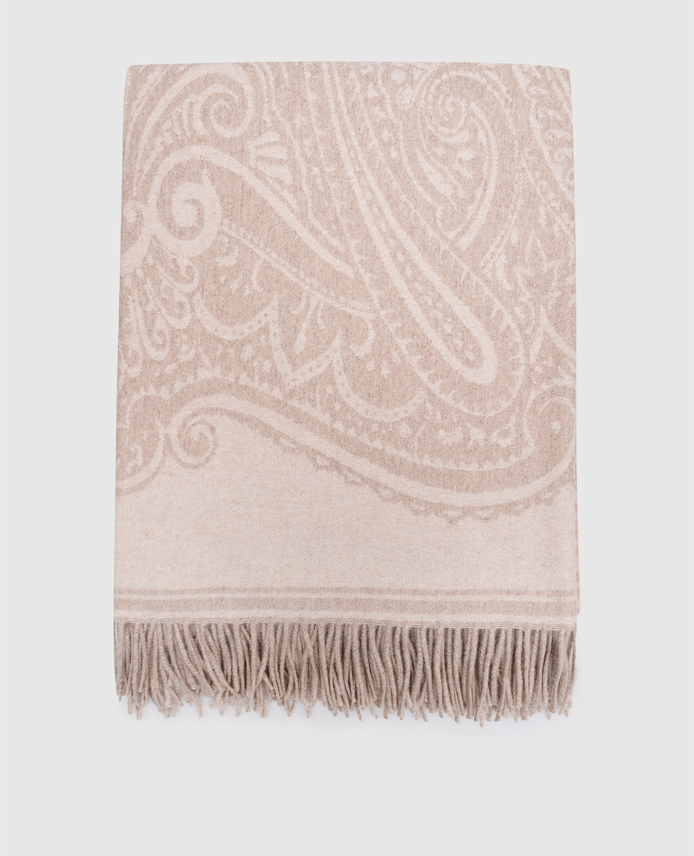 

Beige wool and cashmere plaid with Pegaso pattern Etro