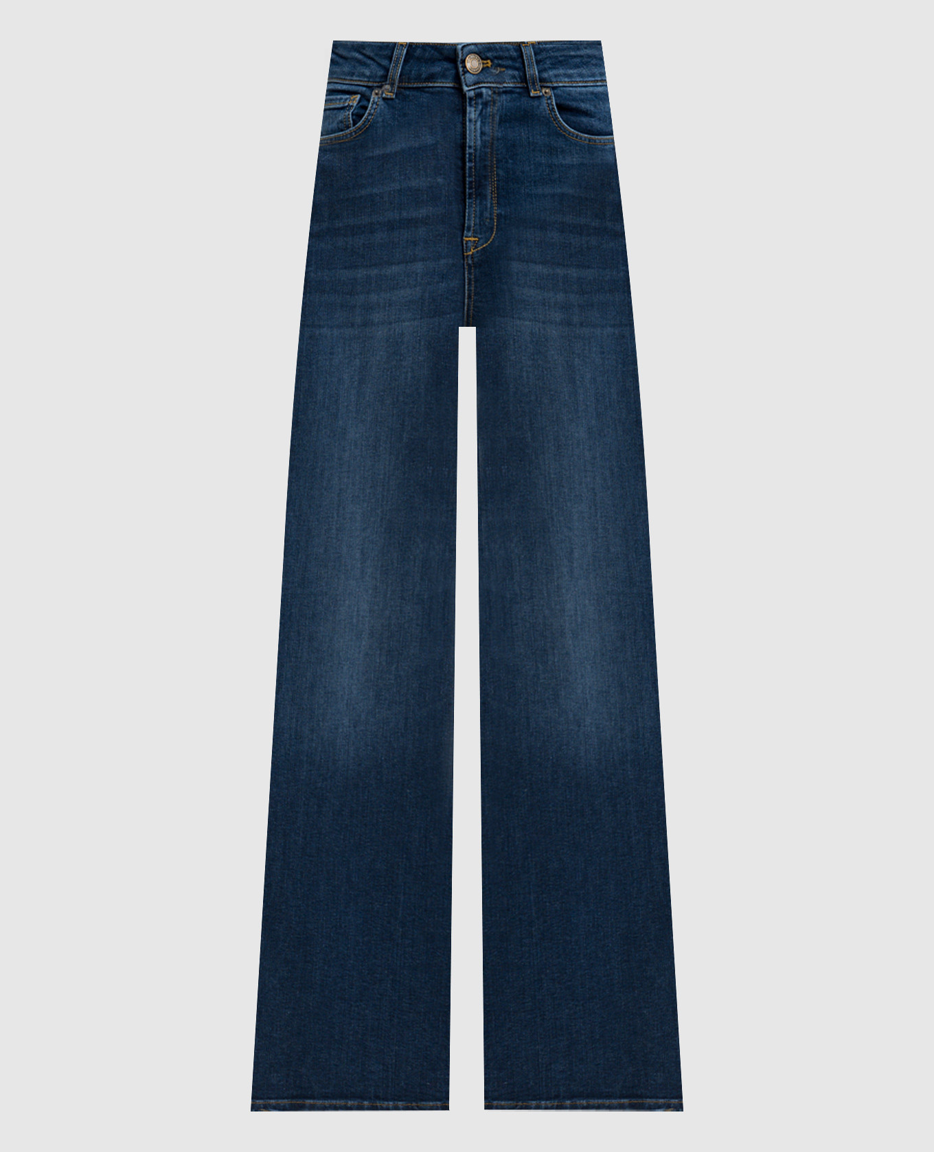 Blue flared jeans with logo patch Twinset