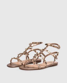 Valentino Pink Rockstud leather sandals 8W2S0A05QKH